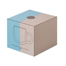 Кружка с двойными стенками с широкой ручкой и градиентным покрытием "Fog", красный