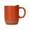 Кружка Denpasar с пробковым дном и крышкой, цветная с двух сторон, оранжевый