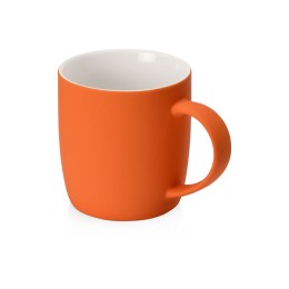 Кружка с покрытием soft-touch "Dalgona", оранжевый