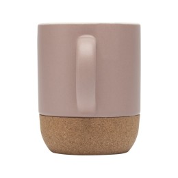 Billie керамическая кружка объемом 300 мл с пробковыми деталями и матовой отделкой, пыльно-розовый