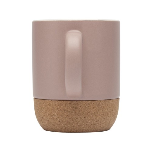 Billie керамическая кружка объемом 300 мл с пробковыми деталями и матовой отделкой, пыльно-розовый