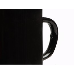 Кружка эмалированная с ободком, черная