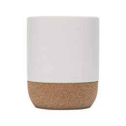 Billie керамическая кружка для сублимации объемом 300 мл с пробковыми деталями, белый