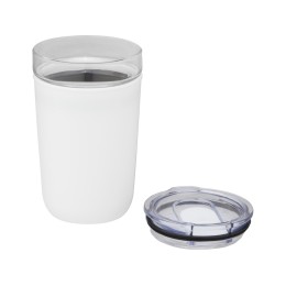 Bello, стеклянная кружка объемом 420 мл с внешней стенкой из переработанного пластика, белый