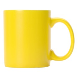 Матовая кружка Марко базовой формы, цветная снаружи, белая внутри, желтый (P)