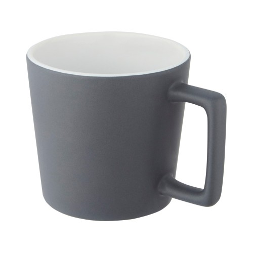 Cali Керамическая кружка объемом 370 мл с матовой отделкой - Белый / Matted Grey