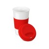 Кружка с силиконовой крышкой и манжетой «Нью-Йорк» 300мл, красный