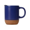 Кружка Denpasar с пробковым дном и крышкой, цветная с двух сторон, синий