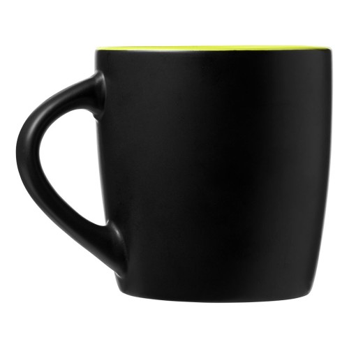 Керамическая чашка Riviera, черный/лайм