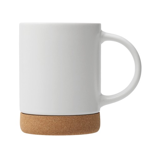 Кружка 450 мл с пробковым дном "Корк & Бон", белый