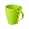 Пшеничная кружка Nina с ложкой, 300ml зеленое яблоко 375C