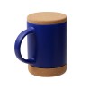 Кружка 450 мл с пробковым дном с крышкой "Корк & Бон", глубокий синий
