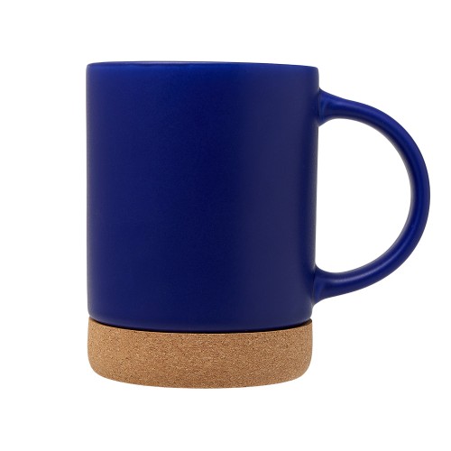 Кружка 450 мл с пробковым дном "Корк & Бон", глубокий синий