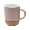 Billie керамическая кружка объемом 300 мл с пробковыми деталями и матовой отделкой, пыльно-розовый