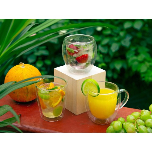 Кружка с двойными стенками «Mont Blanc» полукруглый, с ручкой 250 мл