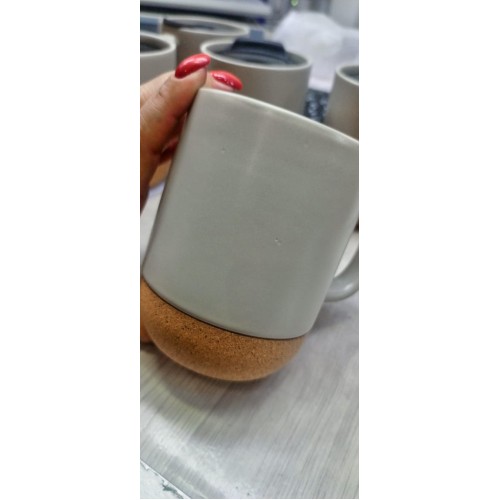 Кружка Denpasar с пробковым дном и крышкой, цветная с двух сторон, бежевый (Р)