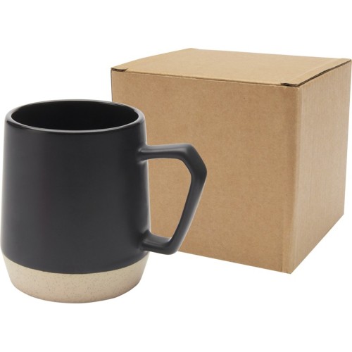 Dolce керамическая кружка объемом 300 мл с матовой отделкой, сплошной черный