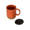 Кружка Denpasar с пробковым дном и крышкой, цветная с двух сторон, оранжевый (Р)
