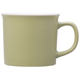 Матовая кружка Nancy 360 мл цветная снаружи, белая внутри, оливковый