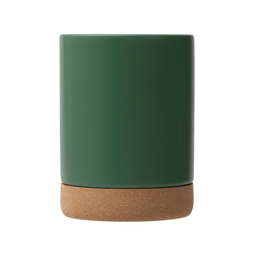 Кружка 450 мл с пробковым дном "Корк & Бон", глубокий зеленый