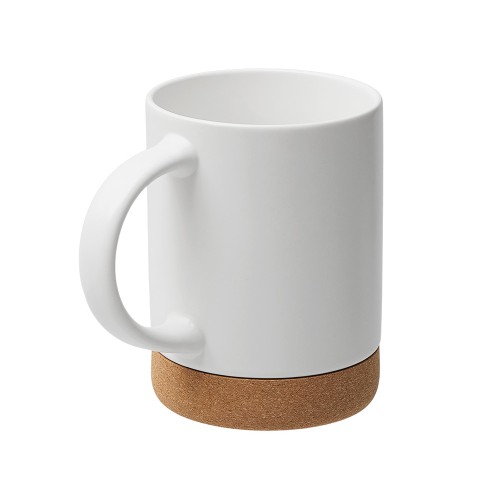 Кружка 450 мл с пробковым дном "Корк & Бон", белый