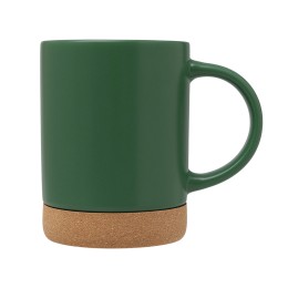 Кружка 450 мл с пробковым дном "Корк & Бон", глубокий зеленый