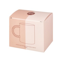 Стеклянная кружка с блестками в ручке "Feria"