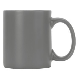 Матовая кружка Марко базовой формы, цветная снаружи, белая внутри, серый