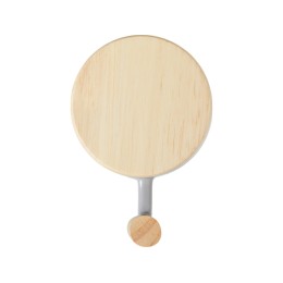 Кружка с ручкой и крышкой из каучукового дерева Jeny, серый