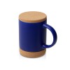 Кружка 450 мл с пробковым дном с крышкой "Корк & Бон", глубокий синий
