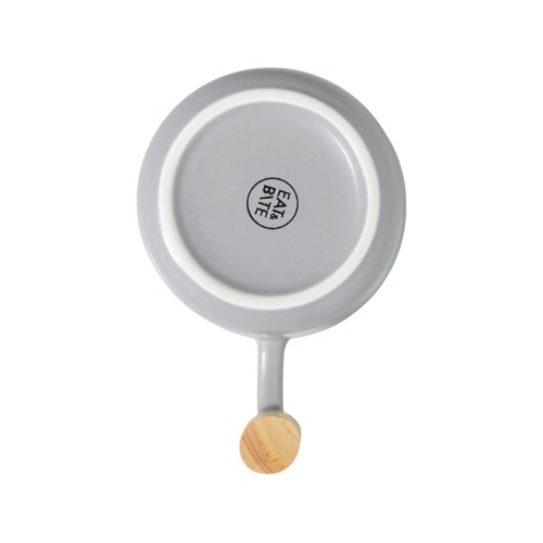 Кружка с ручкой и крышкой из каучукового дерева Jeny, серый