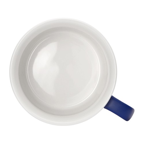 Матовая кружка Nancy 360 мл цветная снаружи, белая внутри, синий