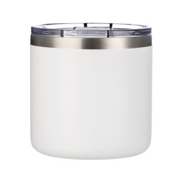 Кружка стальная Alaska с крышкой слайдером, powder coating, белый (Р)