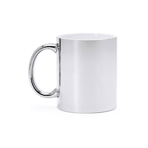 Кружка керамическая ZALA 350 мл, серебристый