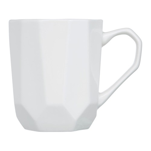 Кружка с гранями Amery, 310мл, белый глянцевый