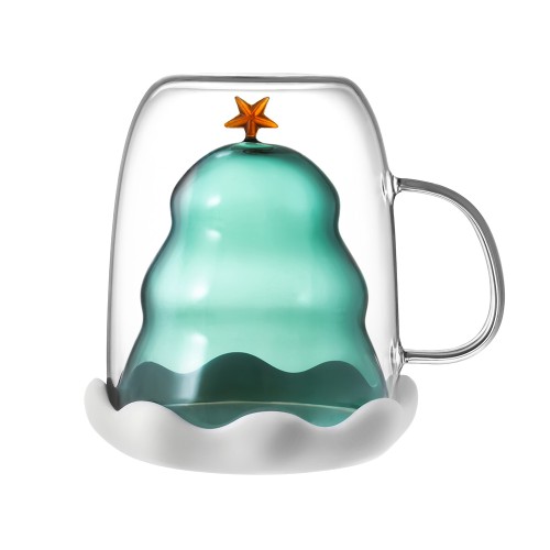 Кружка с двойными стенками с елочкой внутри "Winter Wonderland"