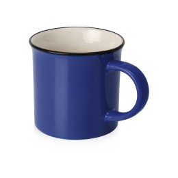 Кружка Countryside S с черным ободком, белая внутри, цветная снаружи, синий