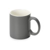 Матовая кружка Марко базовой формы, цветная снаружи, белая внутри, серый