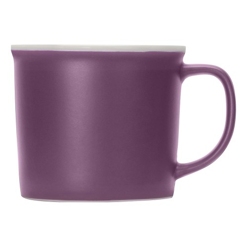 Матовая кружка Nancy 360 мл цветная снаружи, белая внутри, фиолетовый