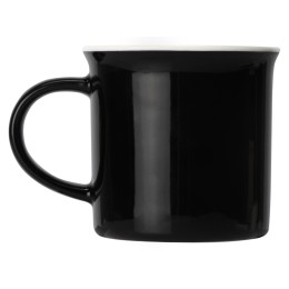 Кружка Countryside S с белым ободком, белая внутри, черная снаружи, черный