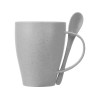 Пшеничная кружка Nina с ложкой, 300ml, серый Cool grey 7C