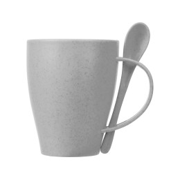 Пшеничная кружка Nina с ложкой, 300ml, серый Cool grey 7C