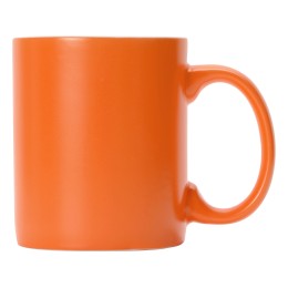 Матовая кружка Марко базовой формы, цветная снаружи, белая внутри, оранжевый