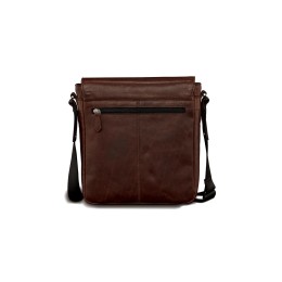 Сумка через плечо Mano "Don Valentino", натуральная кожа в коричневом цвете, 25 х 27 х 7 см