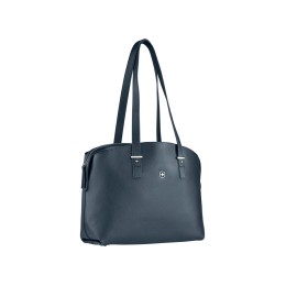 Сумка женская WENGER RosaElli с карманом для ноутбука 14", синяя, полиэстер, 37 x29x19 см