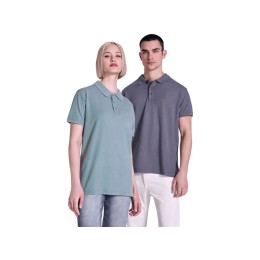 Рубашка поло «Cobain» унисекс, серо-голубой выстиранный