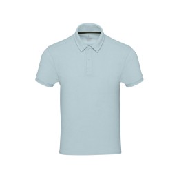 Рубашка поло унисекс "Akoya" из переработанного махрового материала - Cloud Blue