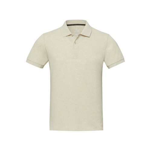 Emerald поло унисекс с коротким рукавом из переработанных материалов Aware™. - Бежевый