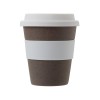 Стакан с силиконовой крышкой "Cafe", белый