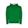 Толстовка с капюшоном "Urban" детская, зеленый/белый